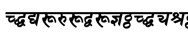 DevanagariDelhiSSK BoldItalic font preview