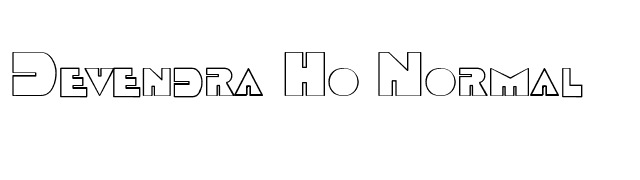 Devendra Ho Normal font preview