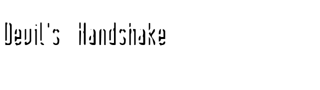 Devil's Handshake font preview