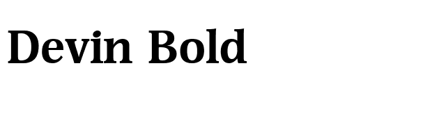 Devin Bold font preview