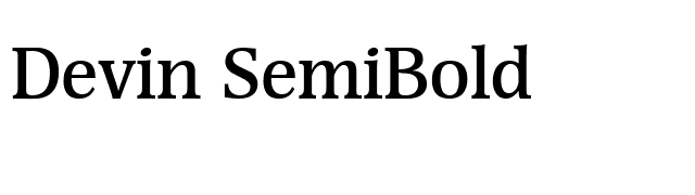 Devin SemiBold font preview