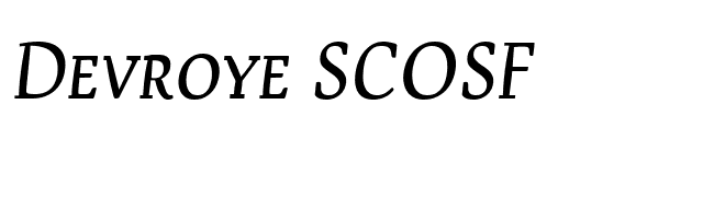 Devroye SCOSF font preview