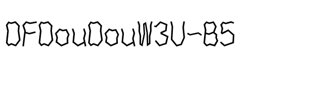 DFDouDouW3U-B5 font preview