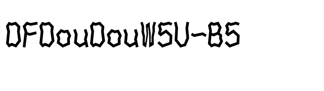 DFDouDouW5U-B5 font preview