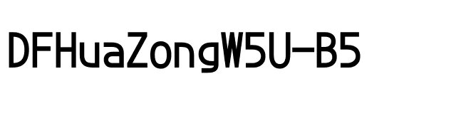 DFHuaZongW5U-B5 font preview