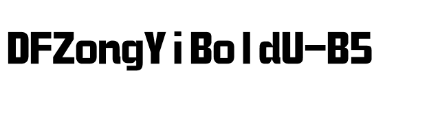 DFZongYiBoldU-B5 font preview