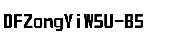 DFZongYiW5U-B5 font preview