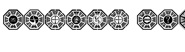 Dharma Initiative Logos font preview