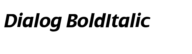 Dialog BoldItalic font preview