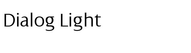 Dialog Light font preview