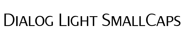 Dialog Light SmallCaps font preview