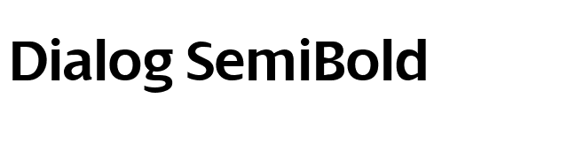 Dialog SemiBold font preview