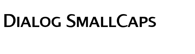 Dialog SmallCaps font preview