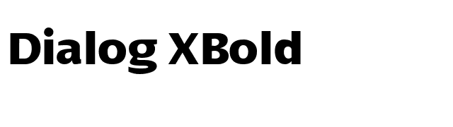 Dialog XBold font preview