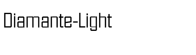 Diamante-Light font preview