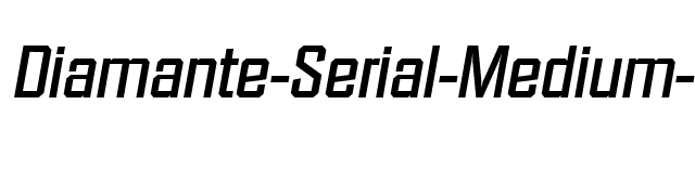 Diamante-Serial-Medium-RegularItalic font preview