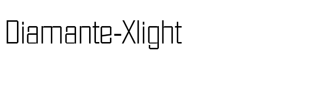 Diamante-Xlight font preview