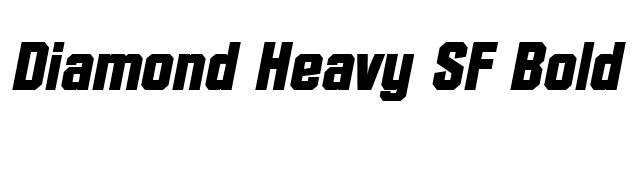 Diamond Heavy SF Bold Italic font preview