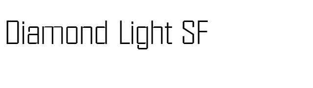 Diamond Light SF font preview