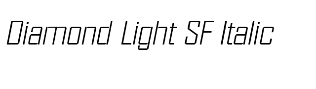 Diamond Light SF Italic font preview