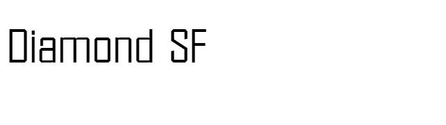 Diamond SF font preview