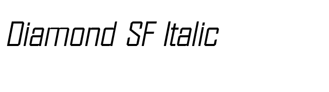 Diamond SF Italic font preview