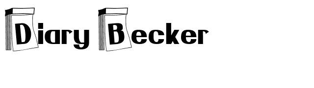 Diary Becker font preview