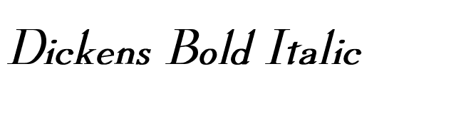 Dickens Bold Italic font preview