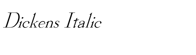 Dickens Italic font preview