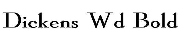 Dickens Wd Bold font preview