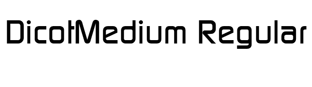 DicotMedium Regular font preview