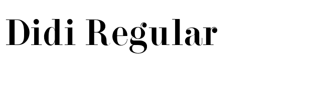 Didi Regular font preview