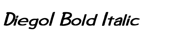 Diego1 Bold Italic font preview