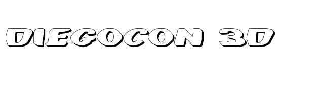 DiegoCon 3D font preview