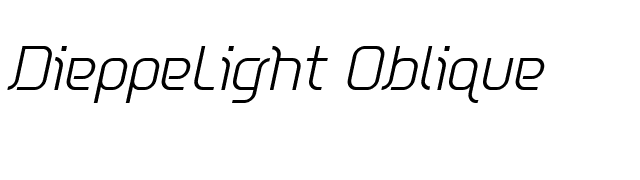 DieppeLight Oblique font preview