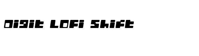 Digit LoFi Shift font preview