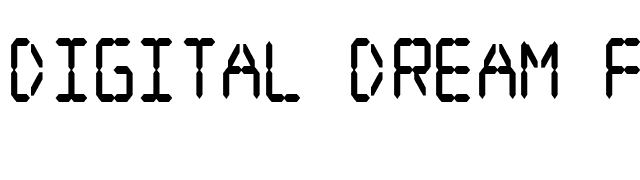 Digital dream Fat Narrow font preview