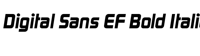 Digital Sans EF Bold Italic font preview