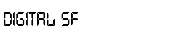 Digital SF font preview