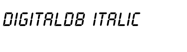 DigitalDB Italic font preview