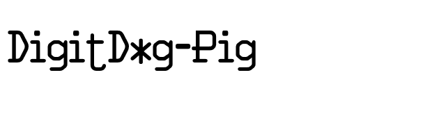 DigitDog-Pig font preview