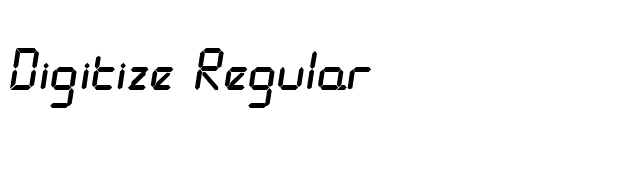 Digitize Regular font preview