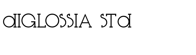 Diglossia Std font preview