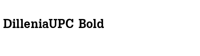 DilleniaUPC Bold font preview