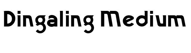 Dingaling Medium Regular font preview