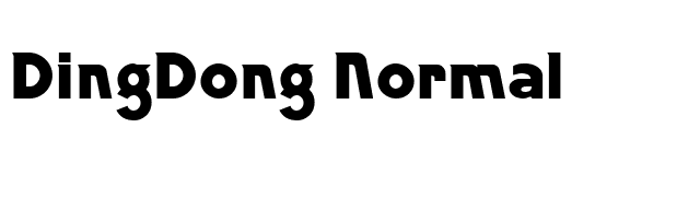 DingDong Normal font preview