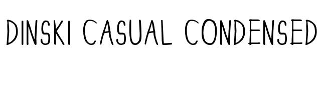 Dinski Casual Condensed font preview