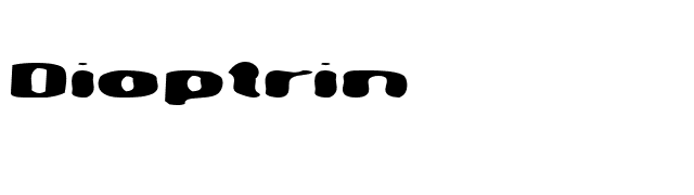 Dioptrin font preview