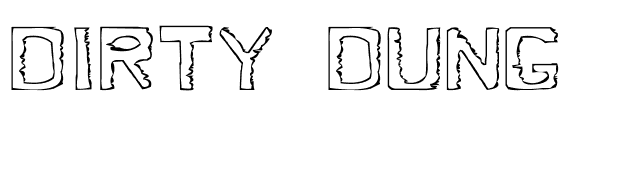 Dirty Dung font preview