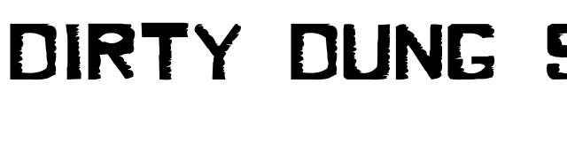 Dirty Dung Solid font preview